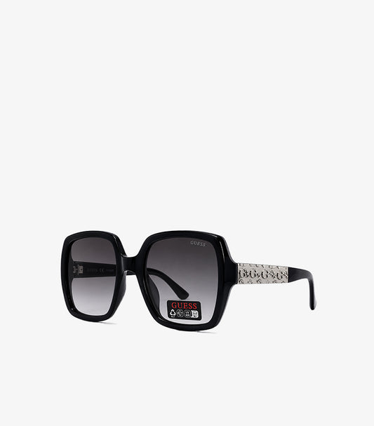 GUESS BLACK OVERSIZED SQUARE SUNGLASSES