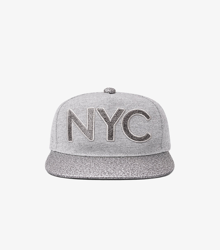 PRIMARK NYC GLITTER PEAK CAP – GREY