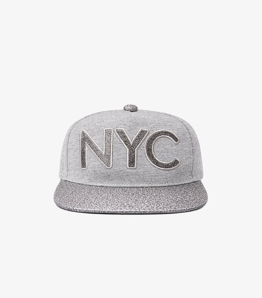 PRIMARK NYC GLITTER PEAK CAP – GREY