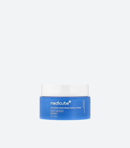 Medicube Hyaluronic Moisturizing Capsule Cream 55g blue jar with sodium hyaluronate and panthenol