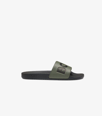 BOSS ITALIAN-MADE SLIDES WITH LARGE LOGO