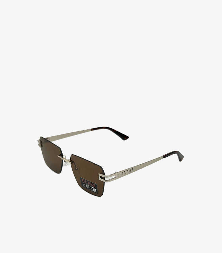 GUESS RIMLESS GEOMETRIC SUNGLASSES